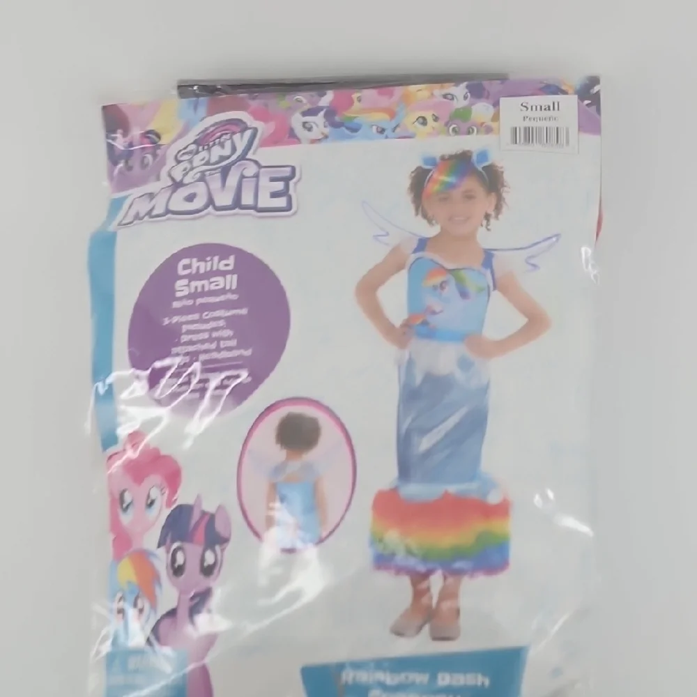 Rainbow Dash Kids Costume - Blue and Rainbow PONY MOVIE 3 Piece